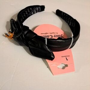 Juicy Couture Black Headband with Gold Accent NWT